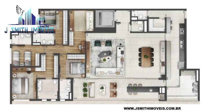 Apartamento à venda com 4 quartos, 250m² - Foto 15